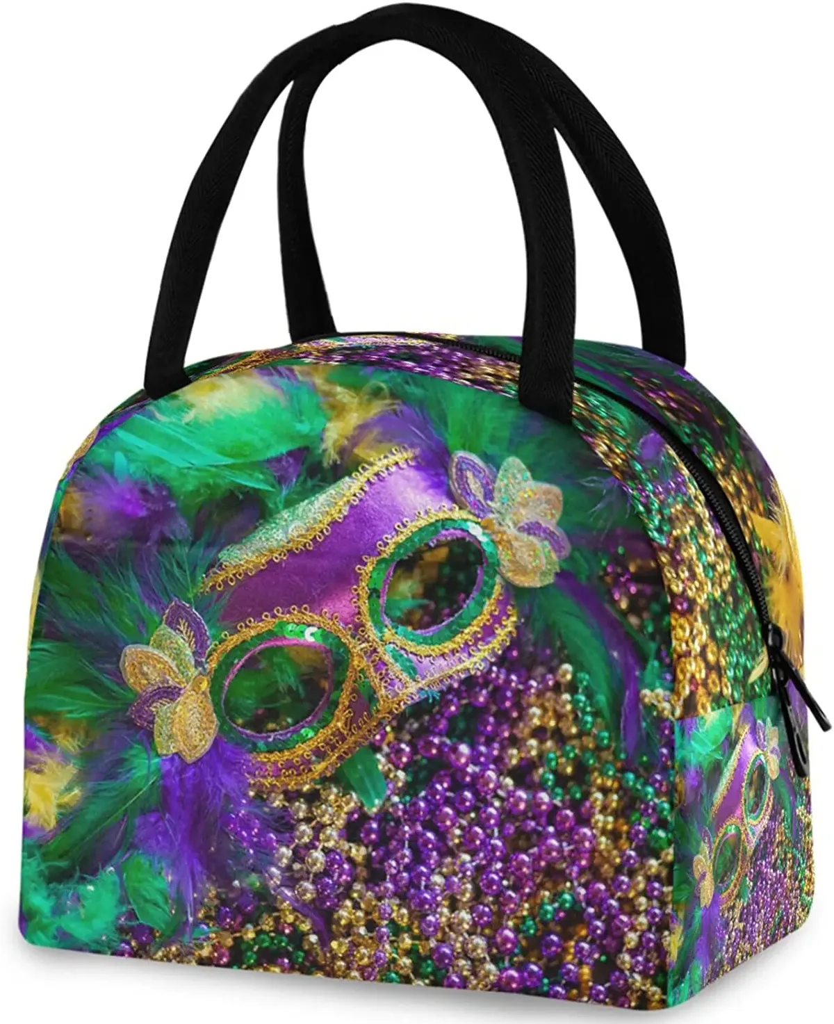 pop art pdpdogs-sac fourre-tout à déjeuner réutilisable avec poche avant, sac isotherme thermique isolé pour la rentrée scolaire, le travail, le pique-nique