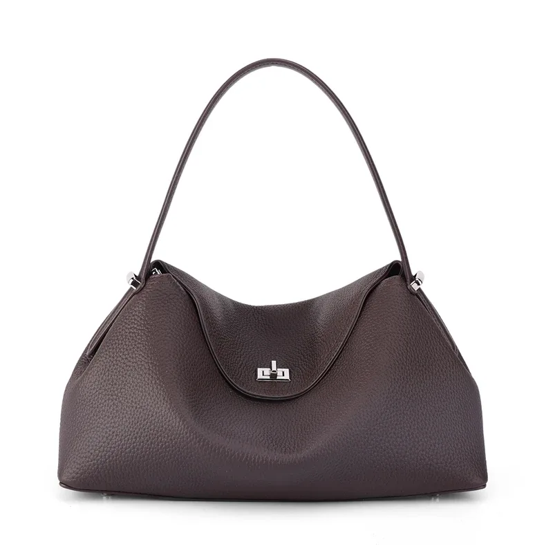 sac à main en cuir véritable pour femme 2026 – sac à bandoulière de luxe de créateur en cuir de vachette de haute qualité, grande capacité, sacs de shopping à porter en travers du corps