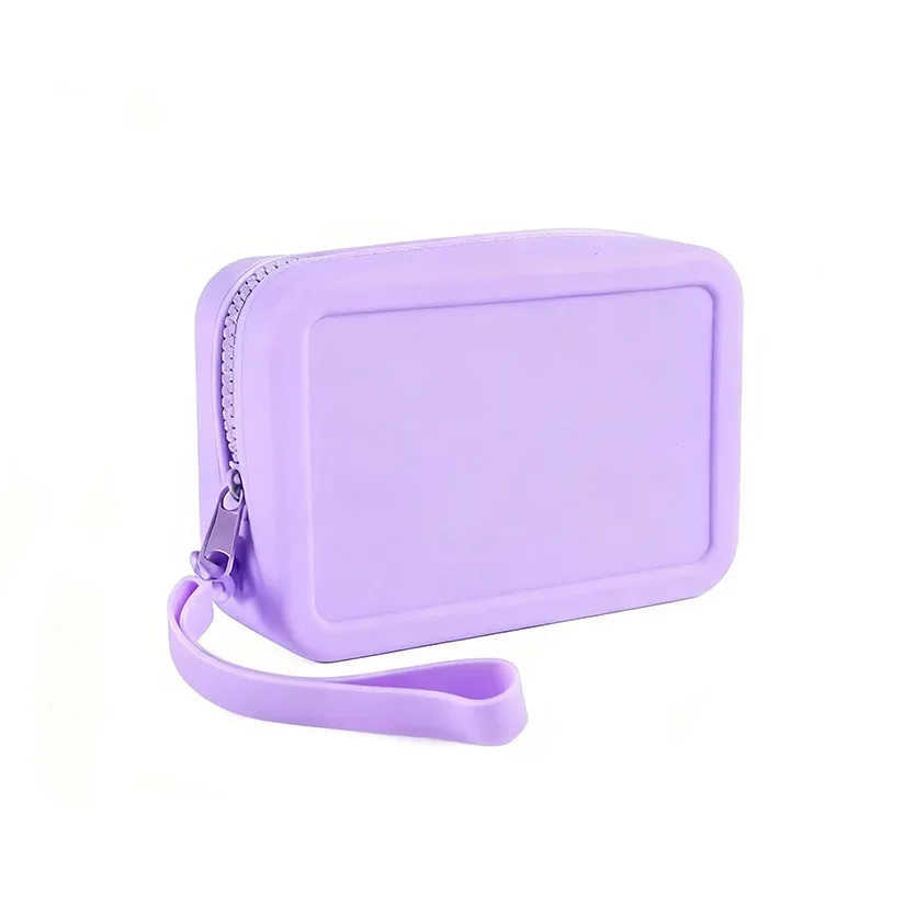 pochette cosmétique en silicone souple, résistante à l'usure, facile à nettoyer, organiseur portable pour maquillage et articles de toilette, idéal pour les voyages quotidiens, cadeau pour les femmes et les amateurs de voyage