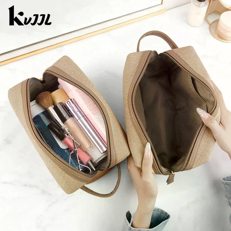 sac à main simple et tendance de grande capacité, trousse de maquillage portable, sac de rangement pour articles de toilette de voyage, sacs cosmétiques imperméables, organisateur