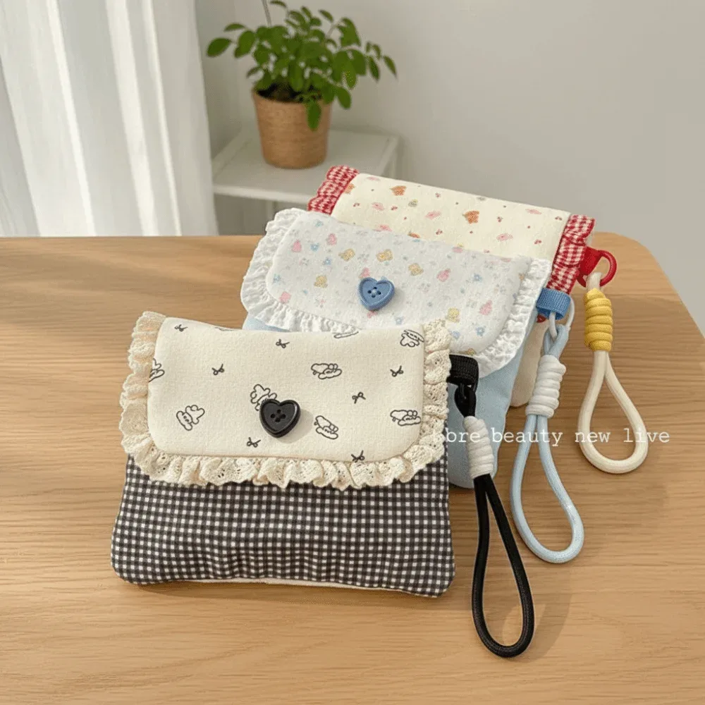 sac de rangement pour serviettes hygiéniques de grande capacité, sac à main imprimé floral, sac à maquillage, sac pour petits objets, mini sac cosmétique de style coréen