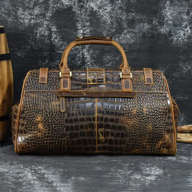 newsbirds-sac de week-end en cuir de vache vintage pour homme, bagage de voyage, sac à bandoulière, sac à main de voyage