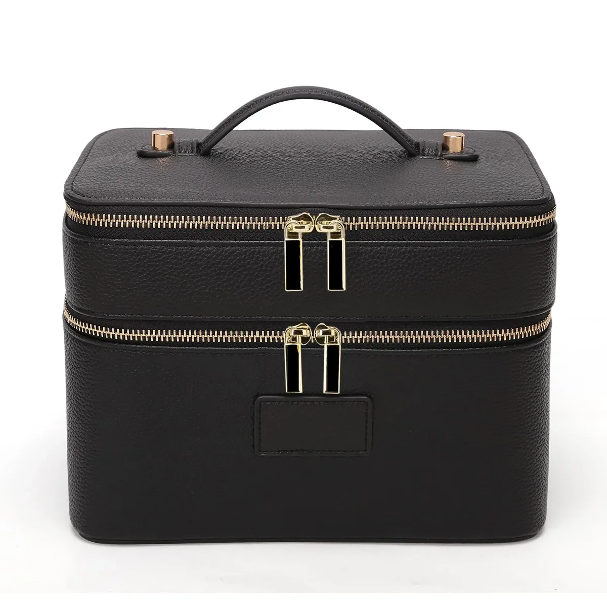sac de maquillage professionnel portable à double couche, boîte de rangement pour cils, sac cosmétique multi-compartiments, étanche, pour les voyages et les loisirs