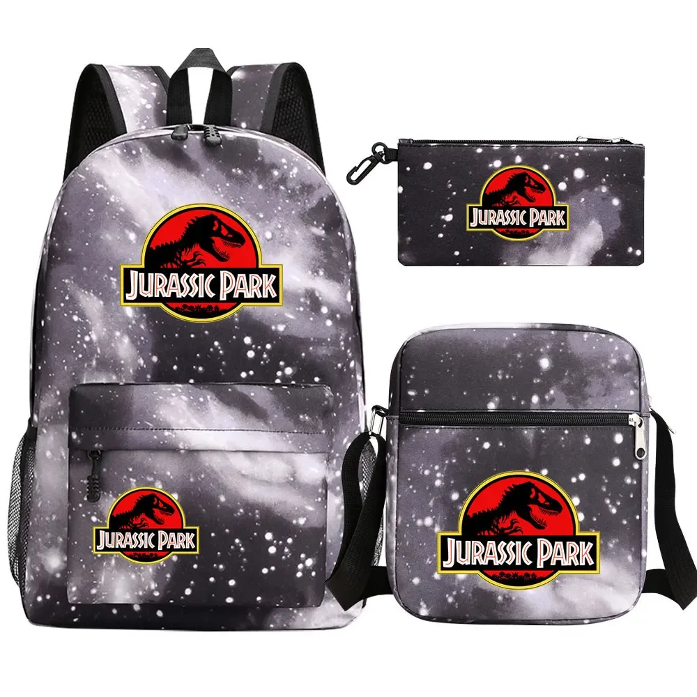 dinosaur jurassic world park 3 pièces garçons filles enfants retour à l'école livre sacs, sac à dos étudiant, sac à bandoulière trousse à crayons