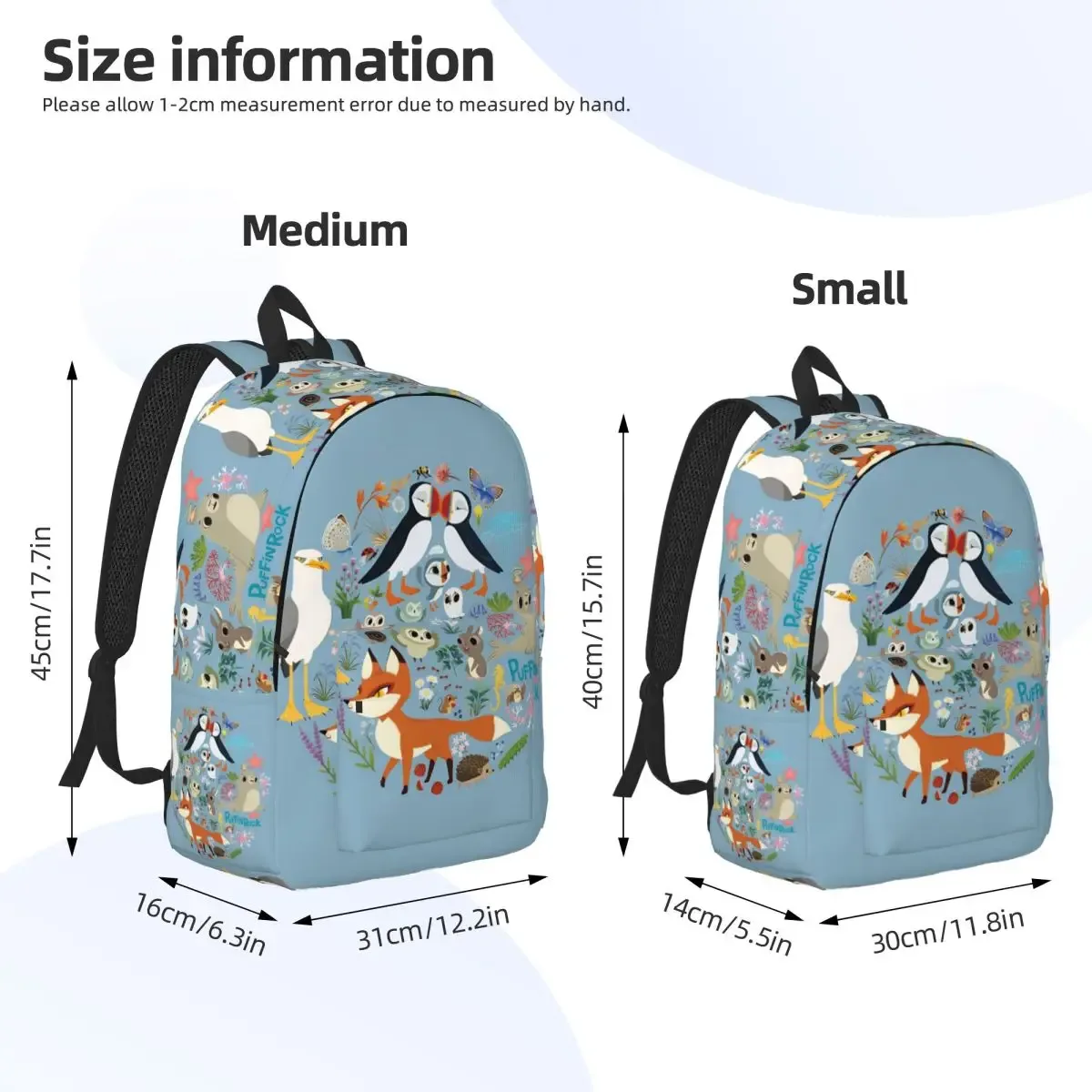 puffin rock oona baba cool sac à dos léger lycée travail dessin animé tv aquarelle sac à dos hommes femmes collège sac à bandoulière