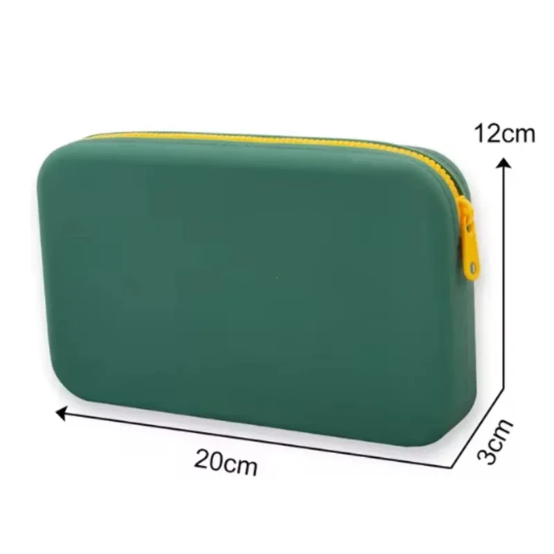 petit sac de rangement carré en silicone pour cosmétiques, porte-brosse de maquillage de voyage de grande capacité, organisateur portable étanche pour cosmétiques