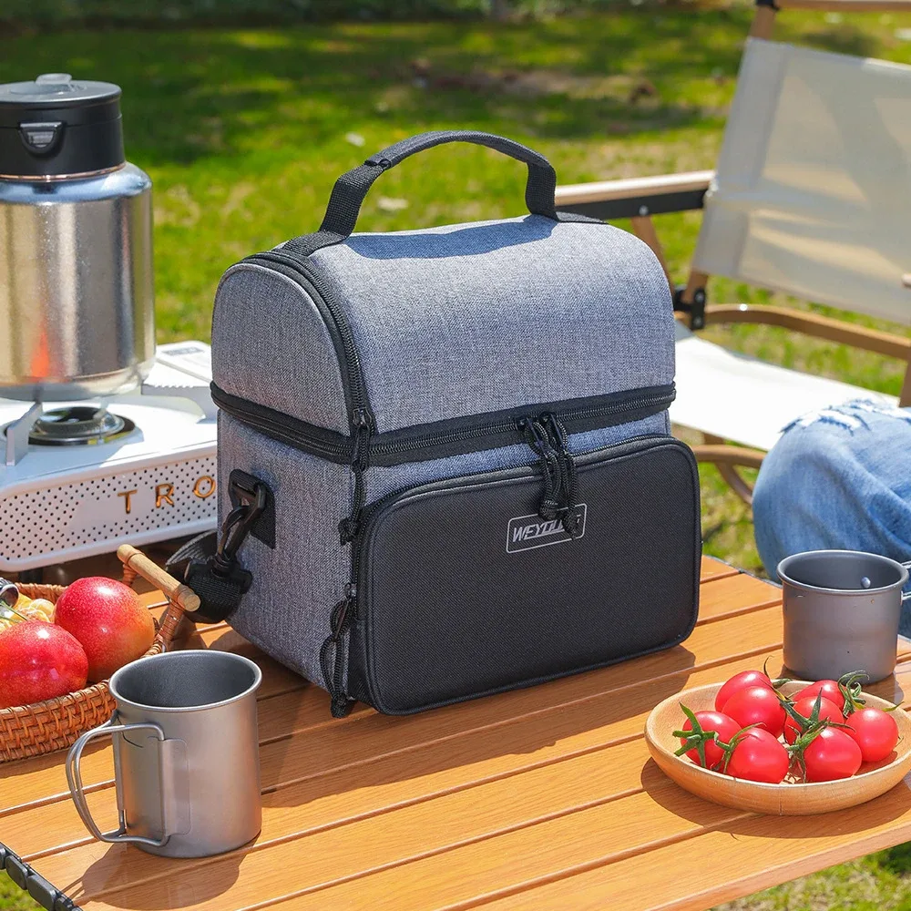 sac d'isolation thermique oxford de grande capacité, sac de rangement de fruits pour les déplacements au bureau, sac isotherme thermique étanche pour boissons et boissons
