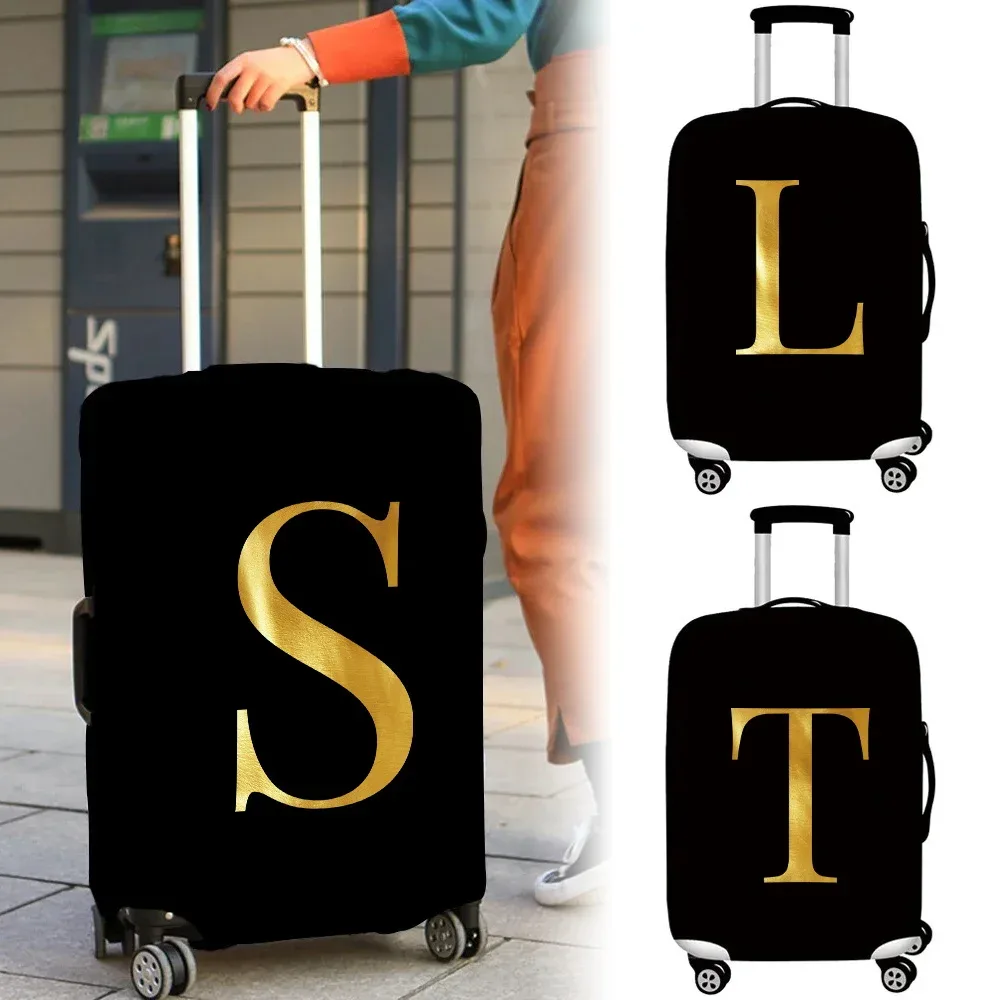 housse de protection pour bagages, épaisse et élastique, housse de protection contre la poussière, anti-rayures, housse de protection pour valise, série de lettres