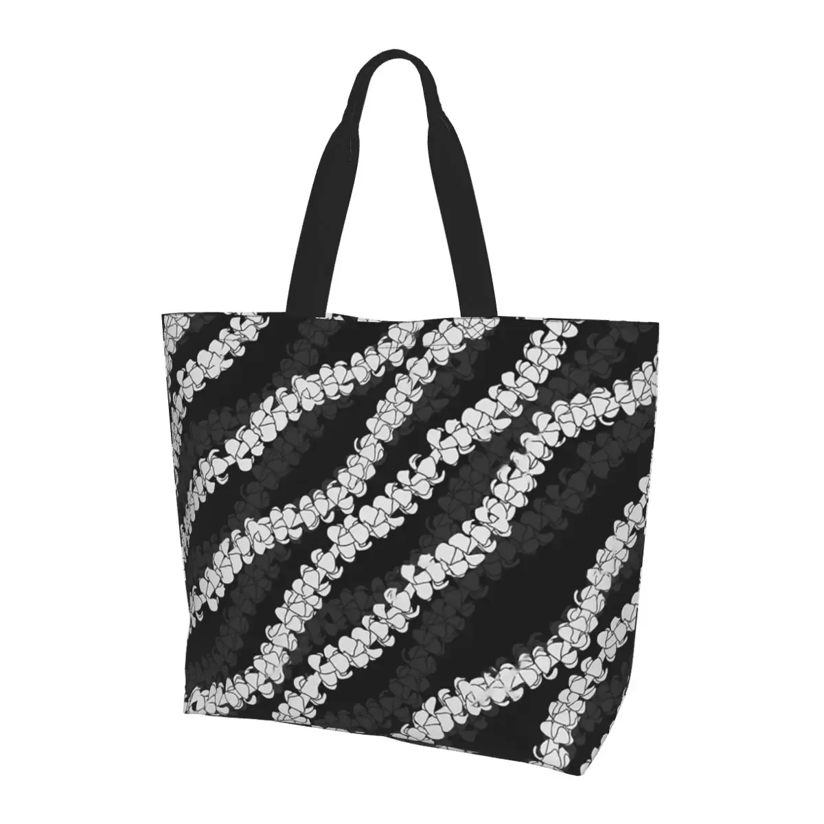 puakenikeni simple leis sur turquoise shopping sac fourre-tout toile grande capacité sacs à bandoulière shopper épicerie sac à main pour les femmes