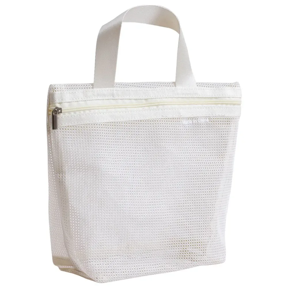 sac de toilette portable en maille, sac de rangement transparent, trousse de maquillage portable, sac de rangement grande capacité, sac organisateur de sous-vêtements