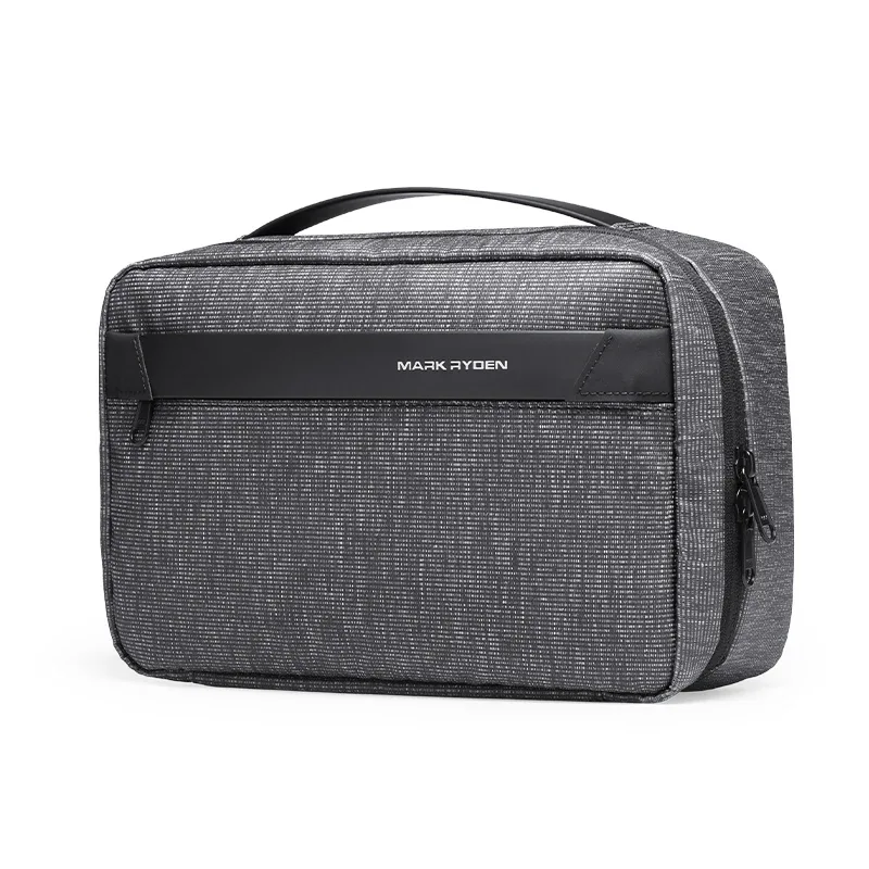 trousse de toilette de voyage mark ryden avec crochet, trousse de toilette en pu oxford hydrofuge avec plusieurs compartiments pour hommes et femmes