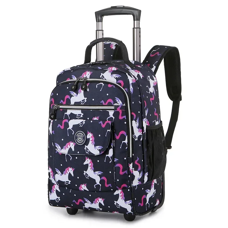 mode chariot bagages sac à dos avec roues voyage grande capacité chariot sacs bagages roulants ordinateur portable d'affaires sac d'école