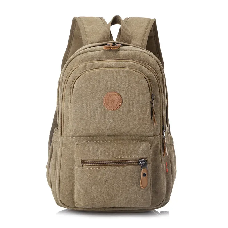 version coréenne sac à dos à la mode sac à dos en toile décontracté unisexe voyage ordinateur sac d'école grande capacité rétro étudiant sac à dos