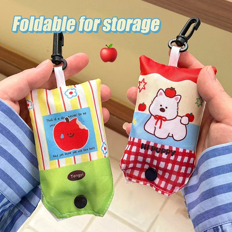 sac à main de dessin animé mignon, sac de courses portable réutilisable, fourre-tout pliable, sacs à bandoulière de grande capacité, cadeau pour filles