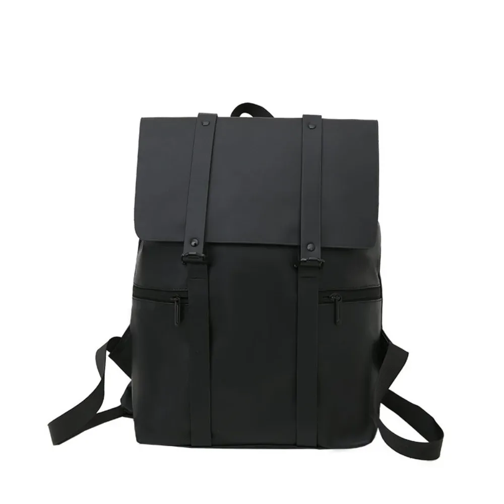 sacs d'école imperméables, sac à dos de voyage portable de couleur unie, grande capacité, bandoulière réglable, sacs à dos en cuir