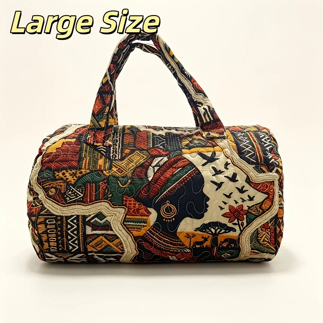 sac de voyage africain matelassé 3d, sac de week-end bohème pour femmes, avec imprimé carte africaine, sac spécial pour les fêtes