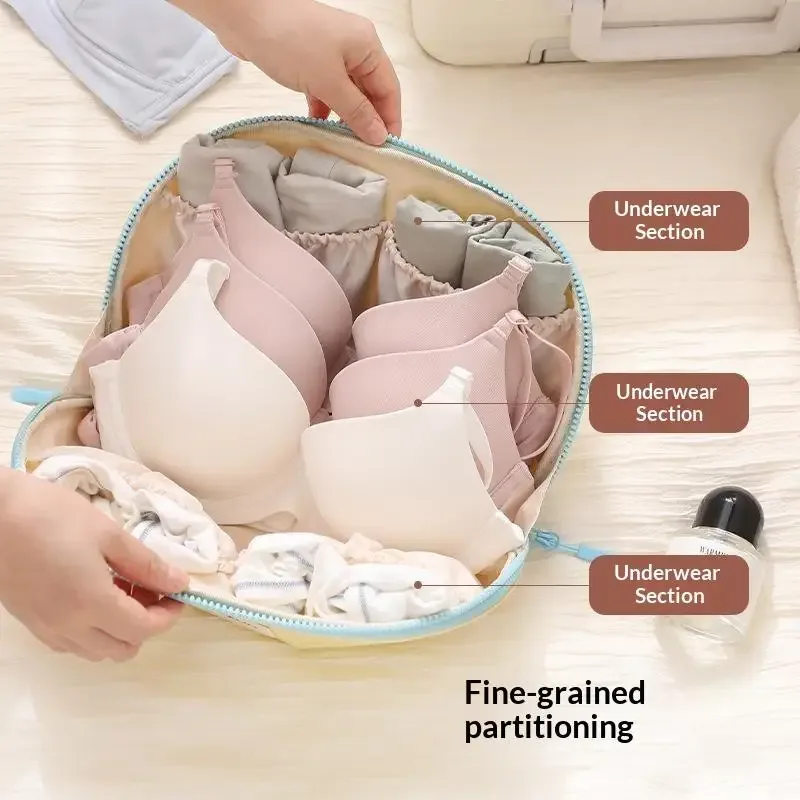 sac de rangement pour vêtements à fonction de compression trois-en-un, léger, portable, multi-usages, pour sous-vêtements, 1 pièce