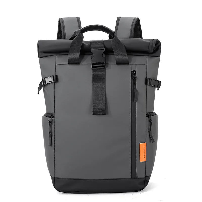 nouveau sac à dos de voyage à la mode de grande capacité à la mode fonctionnel sports de plein air sac à dos pliant enroulable sac décontracté pour hommes
