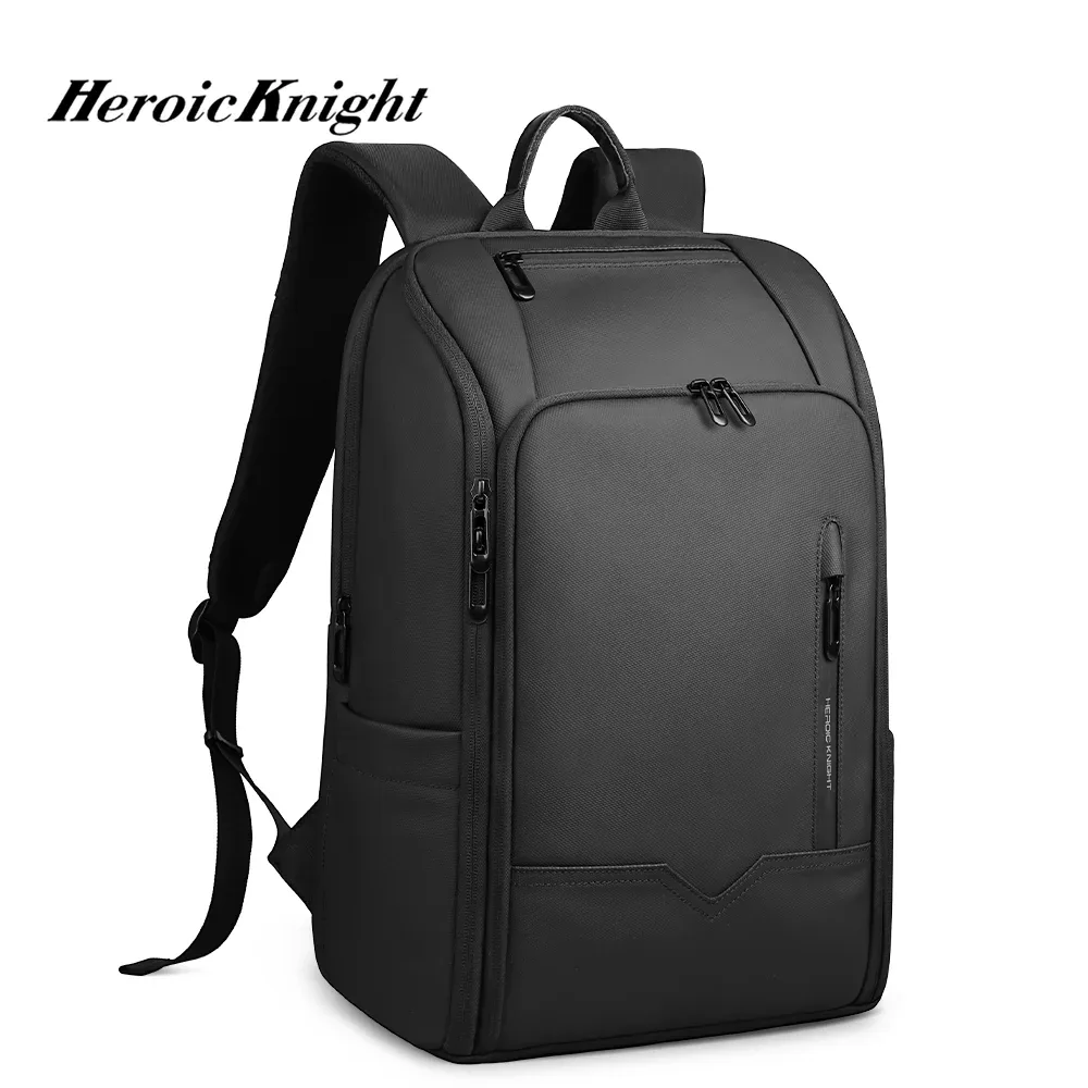 sac à dos d'affaires heroic knight pour ordinateur portable de 15,6 pouces, grand sac à dos de voyage étanche pour homme, sac à dos minimaliste pour les trajets au bureau, mochila avec usb