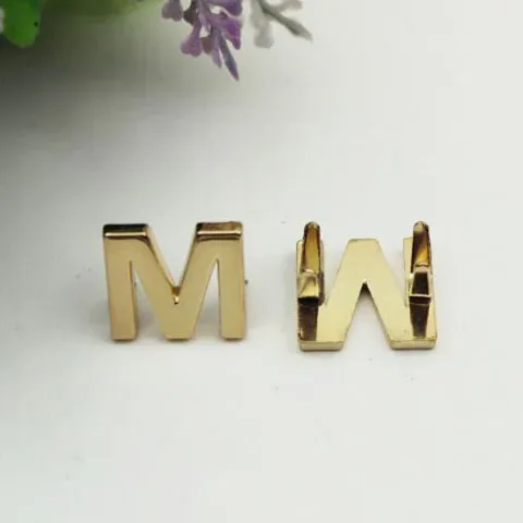 rivets métalliques anglais 26 lettres, 5 pièces, clous à griffes pour sacs, vêtements, chapeaux, décor en cuir, alphabets, artisanat fait à la main