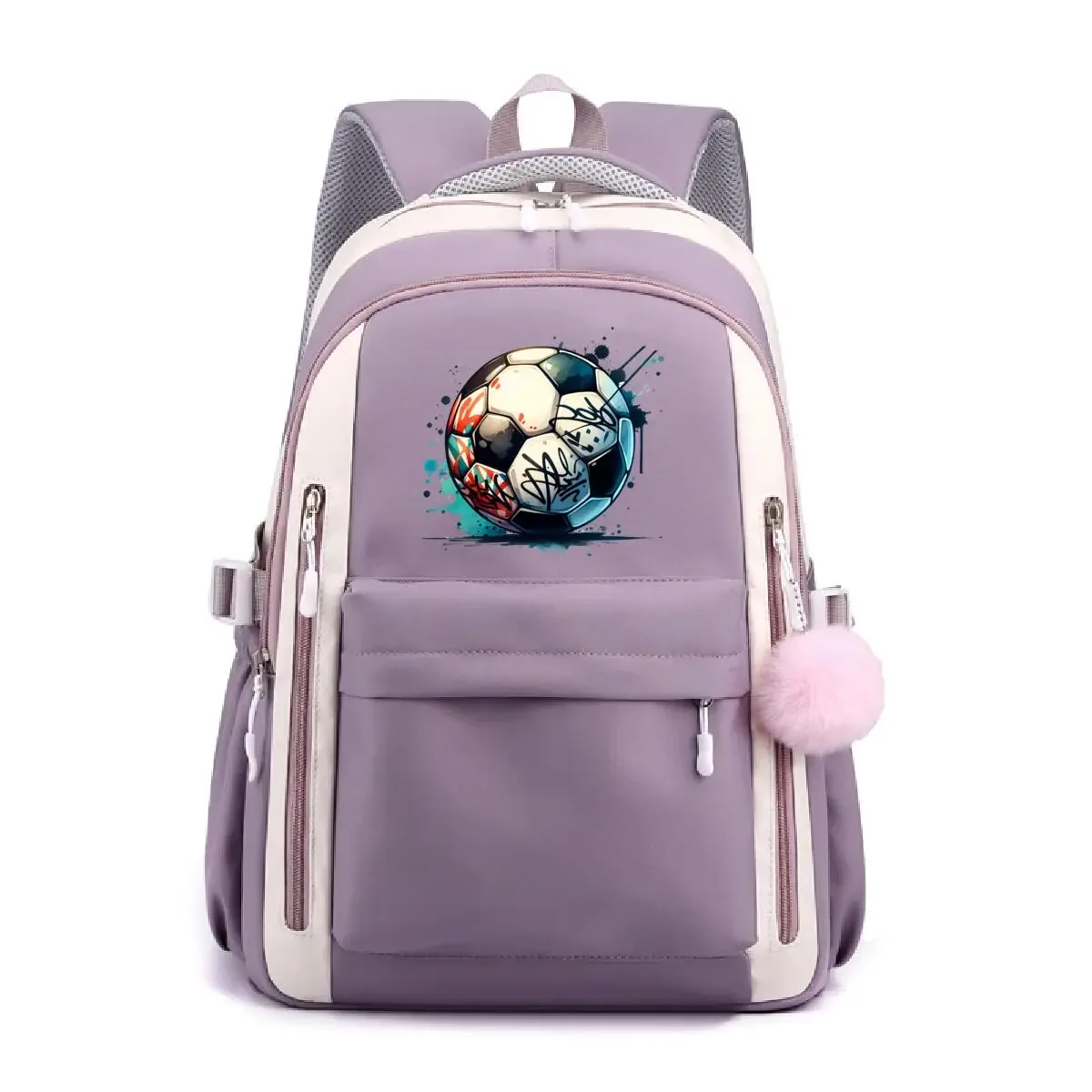 sac à dos tendance imprimé ballon de football pour étudiants, sac à dos de voyage en plein air pour femmes et hommes, sac à dos pour ordinateur portable, sacs d'école décontractés pour adolescents