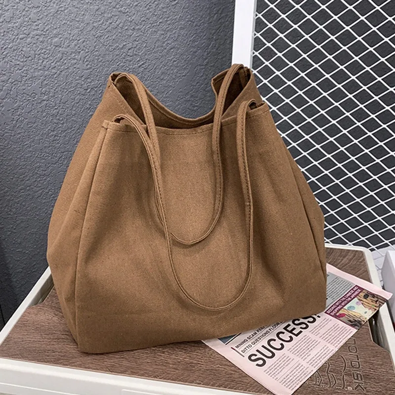 sac à main d'épicerie en toile de grande capacité pour femmes, fourre-tout décontracté de haute qualité, écologique et réutilisable, sacs à bandoulière de voyage, pochette quotidienne