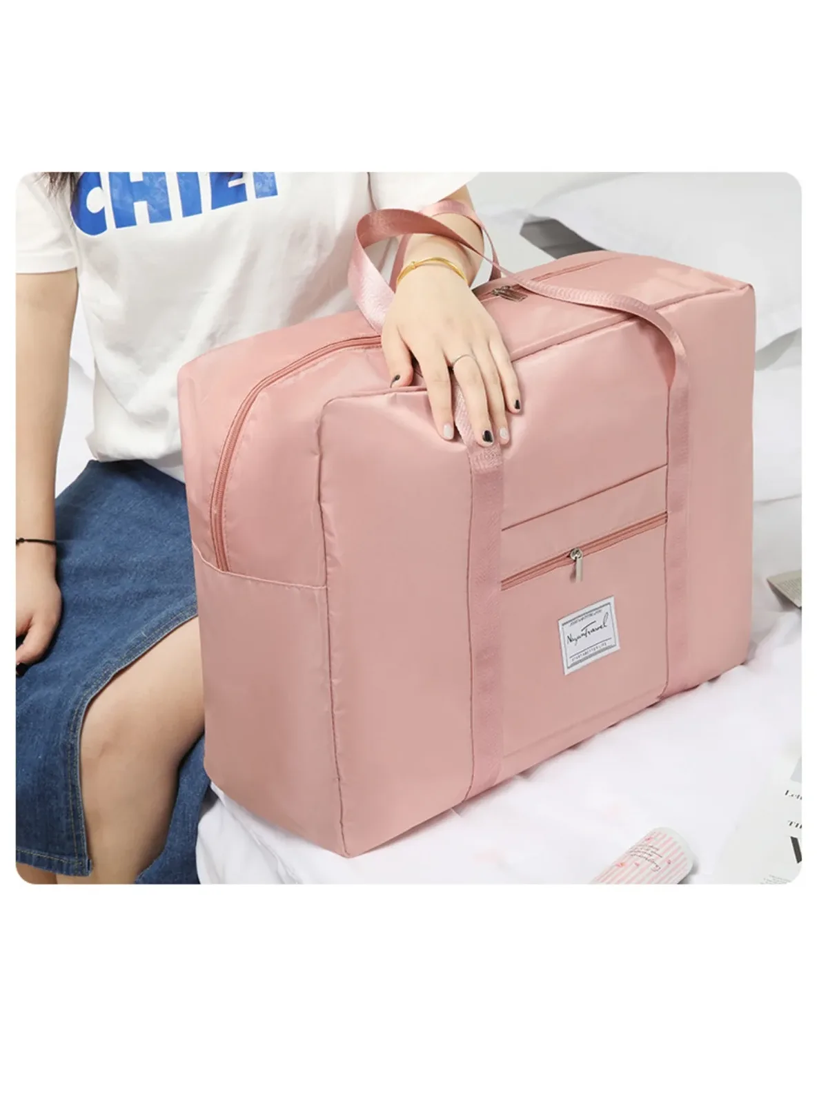 sac de rangement pliable pour couettes, sac de voyage portable pour étudiants en déménagement