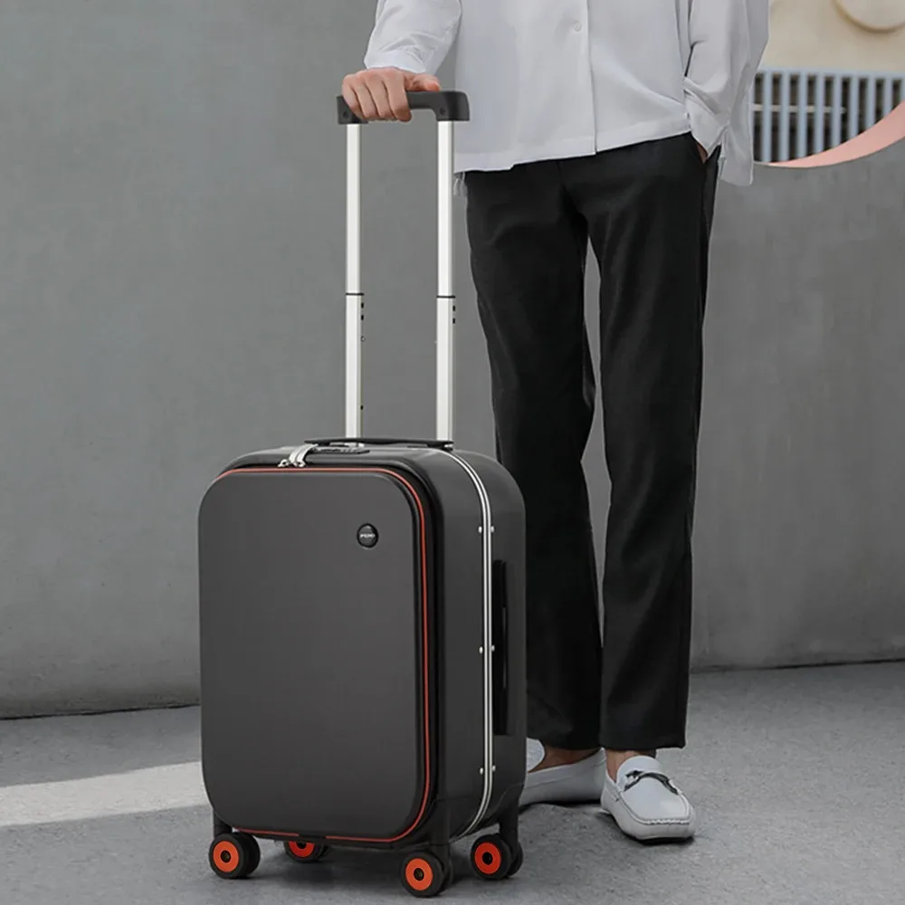 réi-valise à roulettes rigide avec cadre en aluminium, roues rotatives pc, chariot à roulettes, nouveau design innovant