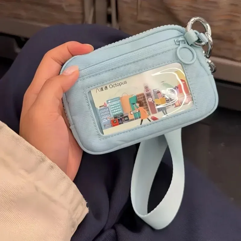 sacs à monnaie imperméables à double couche avec fermeture éclair, pochette portefeuille de grande capacité, porte-carte d'identité bancaire, sacs de rangement pour clés de cartes de crédit