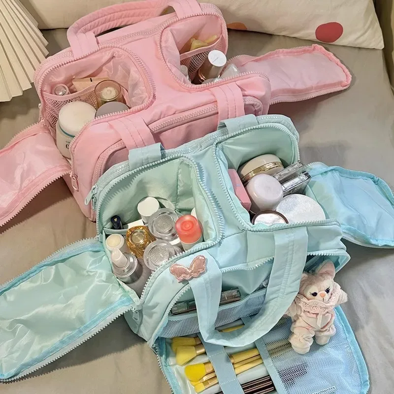 nouveau sac à cosmétiques pour femmes, sac de rangement portable, sac de maquillage de luxe de grande capacité, organisateur de voyage, sacs de toilette essentiels