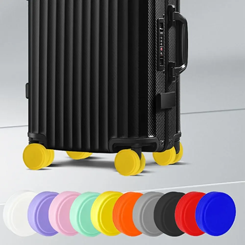 housse de protection pour roues de bagages en silicone, 8 pièces, antidérapante, absorption des chocs, roulettes pour bagages, chaussures, réduit l'usure des roues, réduit le bruit, 8 pièces