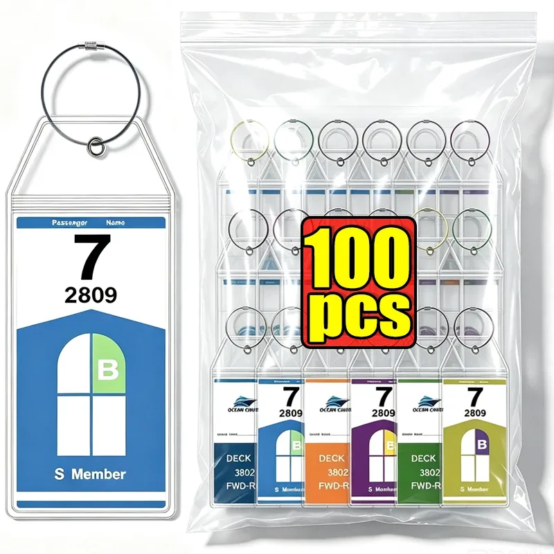 porte-étiquette de bagage en pvc épais, étanche, avec fermeture éclair et boucles en acier inoxydable pour les voyages en croisière royal caribbean