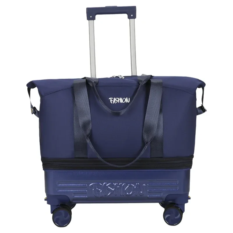 sac de voyage léger avec roues multidirectionnelles, rangement compact, sac à bagages pour les voyages courts et les déplacements professionnels