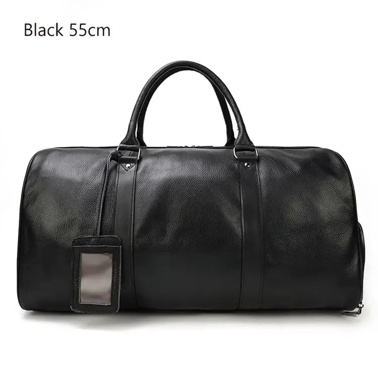 sac de voyage en cuir de vachette de haute qualité pour homme, sac de week-end en cuir véritable pour homme, sacs à main en cuir de vachette véritable pour les voyages et les activités de plein air