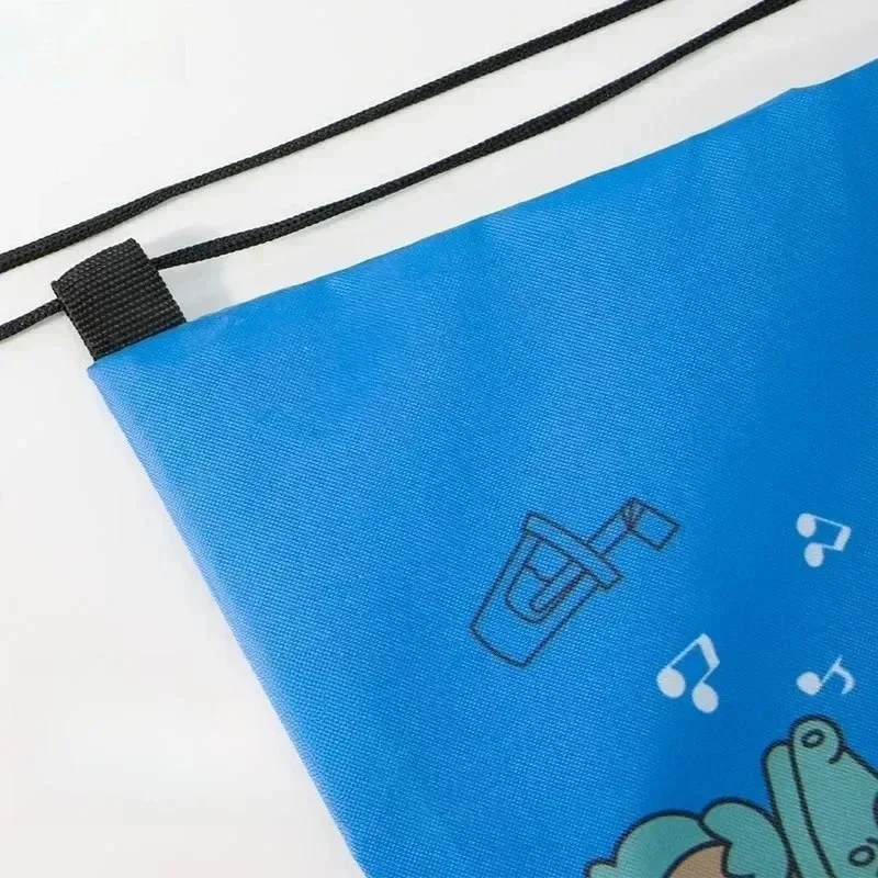 sac à dos à cordon de serrage avec imprimé espace et dessin animé, sac de sport de grande capacité, sac de rangement de voyage étanche, 1 pièce