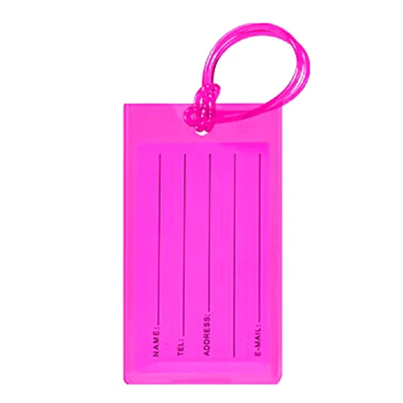 étiquette bagage pvc transparent couleur varies voyage identification valise information nom téléphone adresse email lot cinq pièces