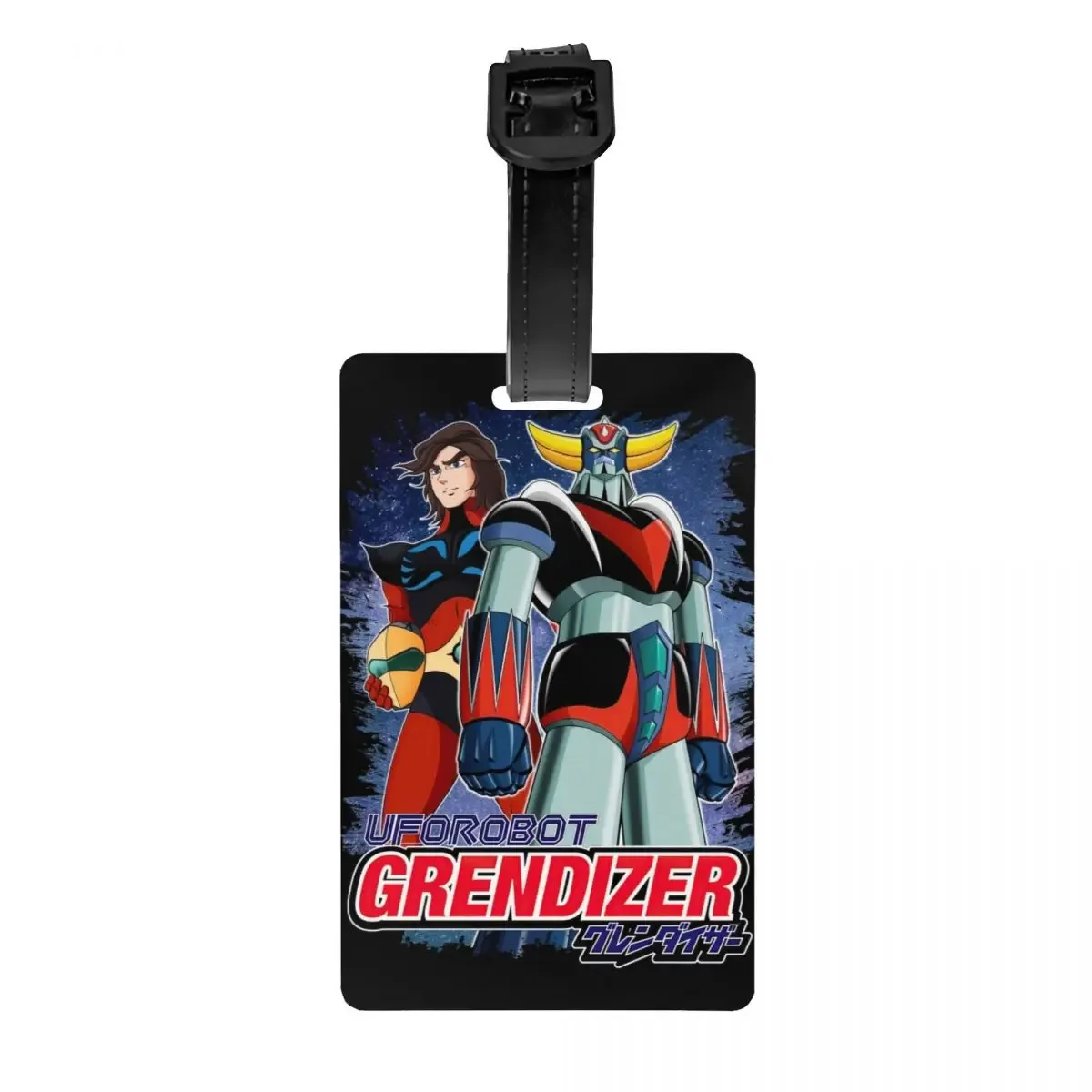 étiquettes à bagages personnalisées goldorak grendizer pour valises, mignonnes, anime ufo robot goldrake, couverture de confidentialité, carte d'identité