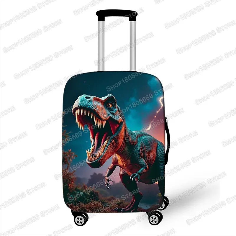 housse de bagage dinosaure jurassique imprimée en 3d, t-rex, velociraptor, spinosaurus, accessoires de voyage, housses de protection anti-poussière pour valise