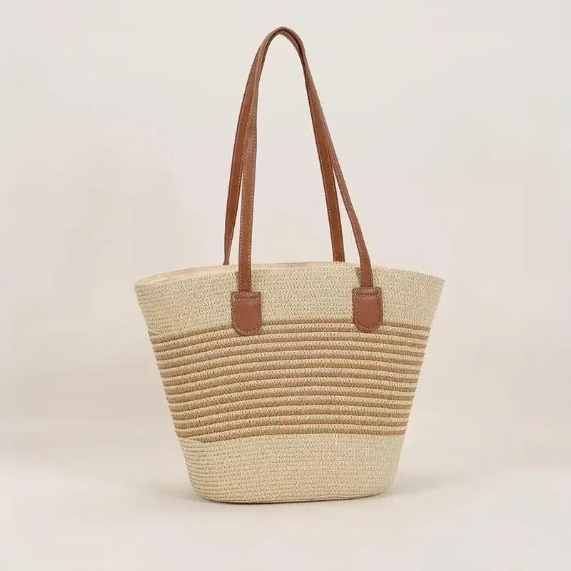sac à bandoulière en paille inswind pour femmes, grande capacité, pour la plage, les voyages, les vacances, l'usage quotidien, le shopping, les trajets domicile-travail et les courts séjours