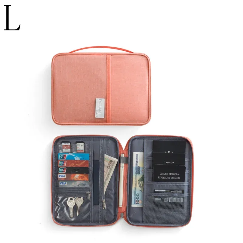 portefeuille de voyage porte-passeport familial multi-poches étui à documents étanche organisateur accessoires de voyage sac à documents porte-carte