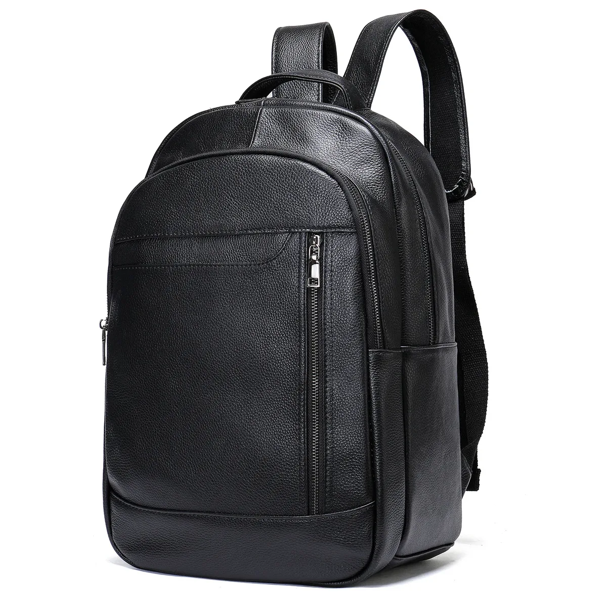 sac à dos décontracté en cuir de vachette pour homme, grande capacité, véritable, extérieur, moto, nouveau