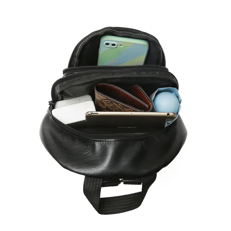 mini sac à dos élégant en simili cuir multicolore, sangle réglable, léger pour les sorties quotidiennes, sac fonctionnel décontracté et élégant
