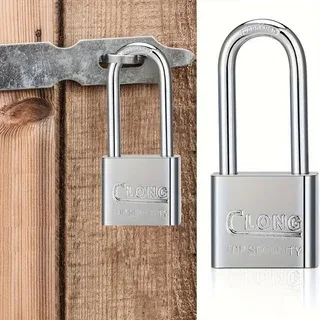 cadenas métallique argent anse longue clés inclus antivol voyage entreposage santé sport sécurité transport