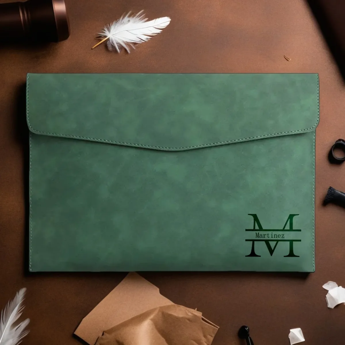 porte-documents a4 en cuir pu personnalisé avec nom, 5 couleurs, classeur pour le bureau et les voyages, organiseur élégant