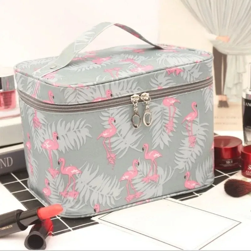 Nouvelle trousse de maquillage portable en toile imperméable, mignonne, multifonctionnelle, pour voyage, sac de rangement pour maquillage, trousse de toilette BX118