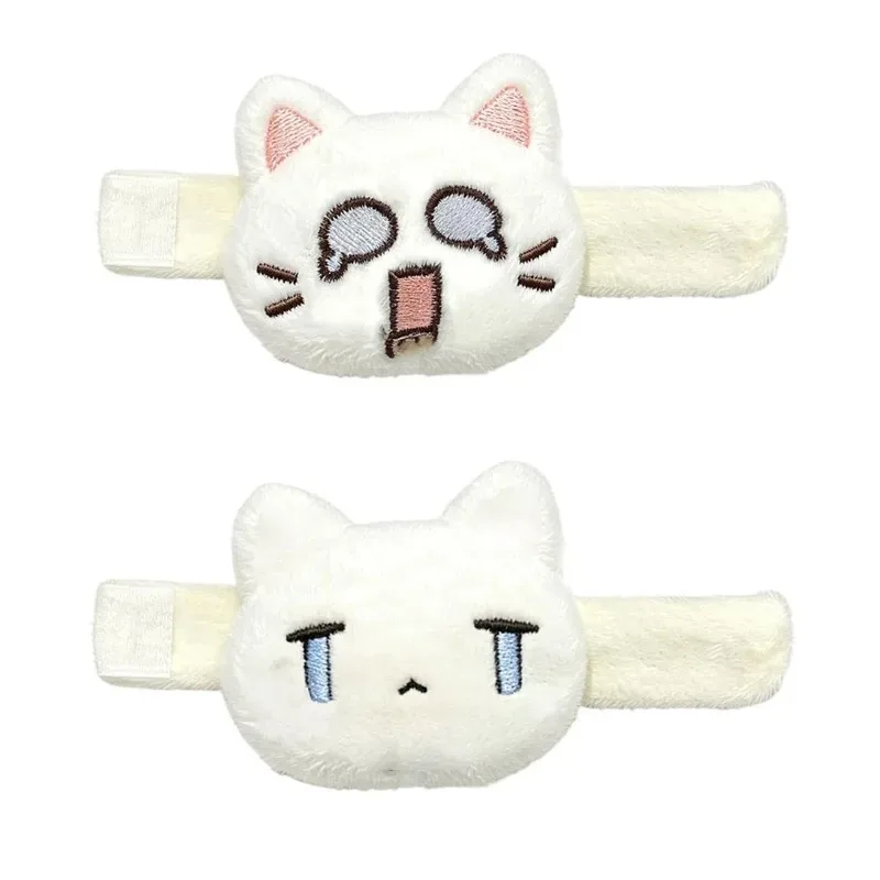 mignon chat qui pleure, breloque en peluche pour sac, décoration kawaii pour sac à dos et bandoulière, pendentif mascotte en velcro, cadeau pour les amis.