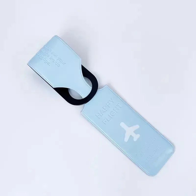 étiquette bagage pvc transparente rouge bleu noir rose jaune voyage avion identification nom adresse
