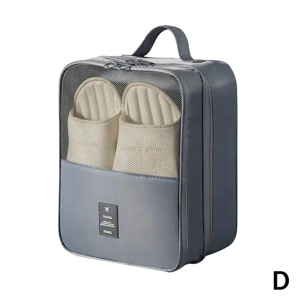 sac à chaussures de voyage en tissu oxford, organisateur de rangement multifonctionnel à 3 couches, pochette à chaussures portable et étanche pour voyage