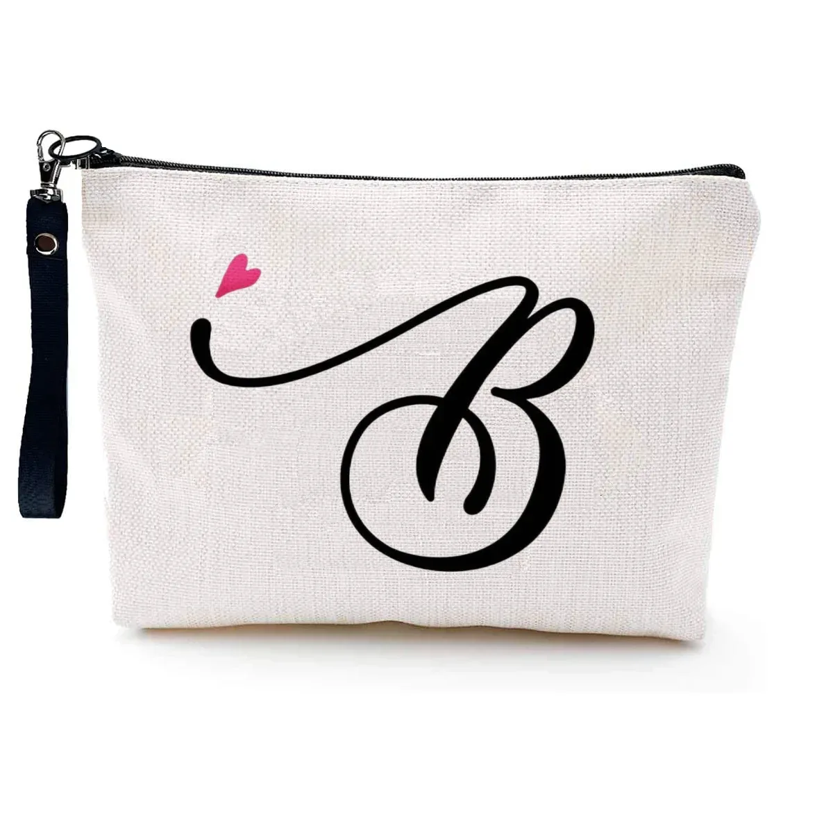 trousse de maquillage vierge par sublimation, sacs à cosmétiques en polyester avec bracelet, sacs de rangement pour lunettes de soleil, protection solaire pour logo personnalisé