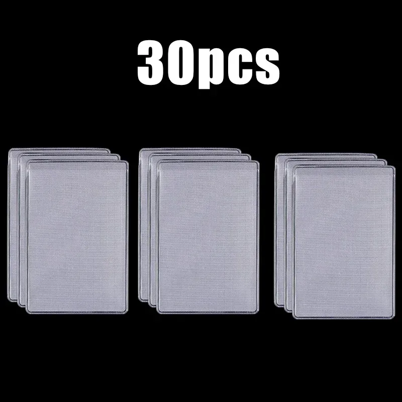 protecteur de cartes en pvc givré transparent, couverture de carte d'identité de crédit, support anti-magnétique, conteneur de cartes postales, sacs de rangement, 1 à 50 pièces